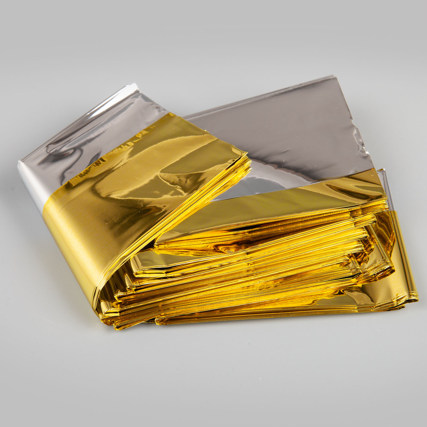 Rettungsdecke silber/gold einzeln,  160 x 210 cm.