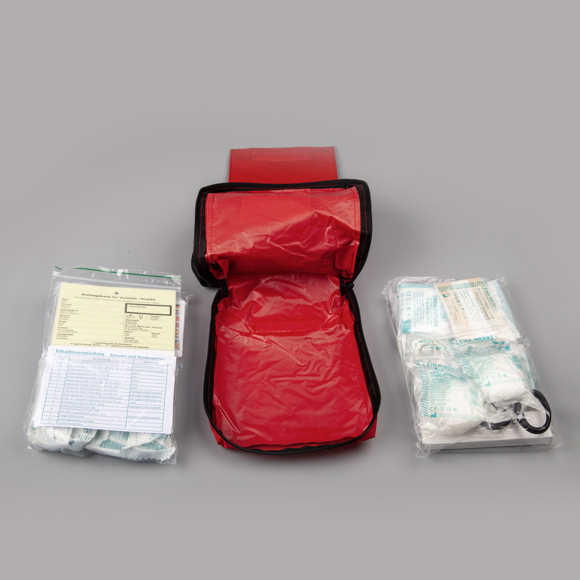 Erste-Hilfe Tasche SAN, DIN 13160 in Rot, 230 x 70 x 170 mm